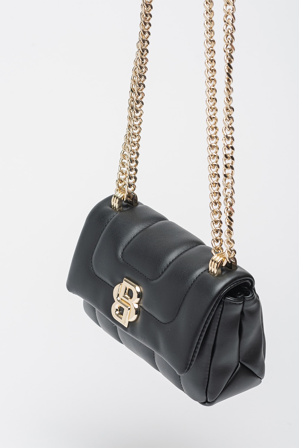 BOSS, Geanta crossbody din piele ecologica cu bareta din lant Icon ...