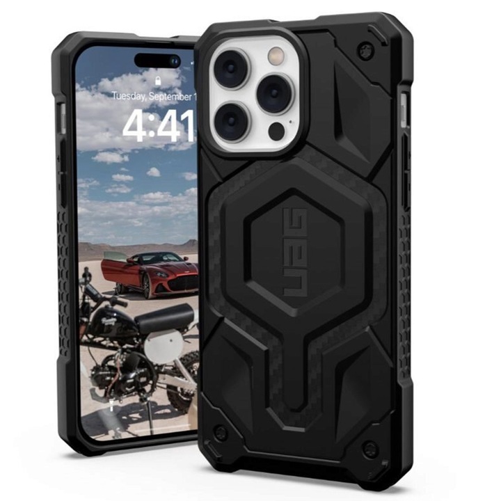 Защитен калъф за iPhone 14 Pro Max - UAG Monarch Pro MagSafe, Черен