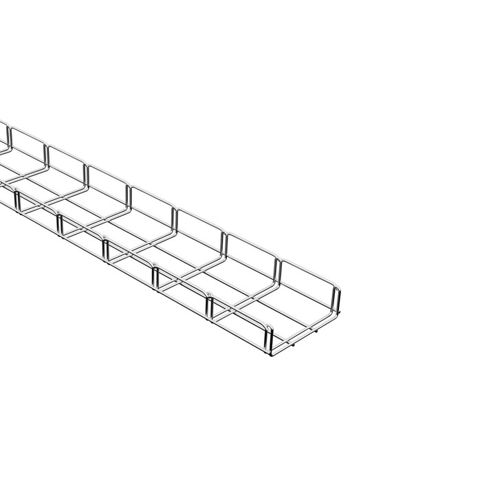 Canal cablu metalic 150x50mm din sarma mesh galvanizat lungime 2m jgheab pentru trasee electrice