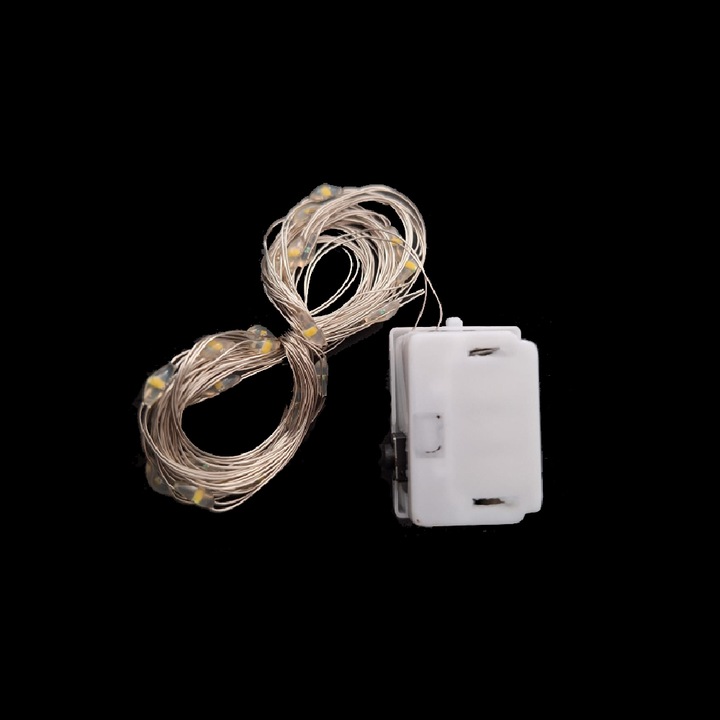 Instalatie 30 Mini LED-uri, 3 m, lumina multicolor, cu baterii, PPQT8188