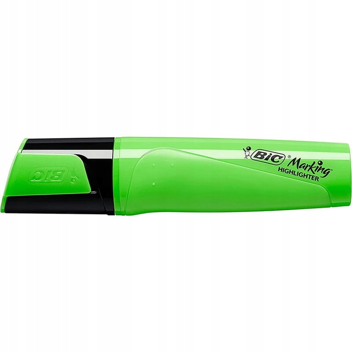 BIC Highlighter Плосък маркер, зелен, 1.7mm-4.8mm, с клипс