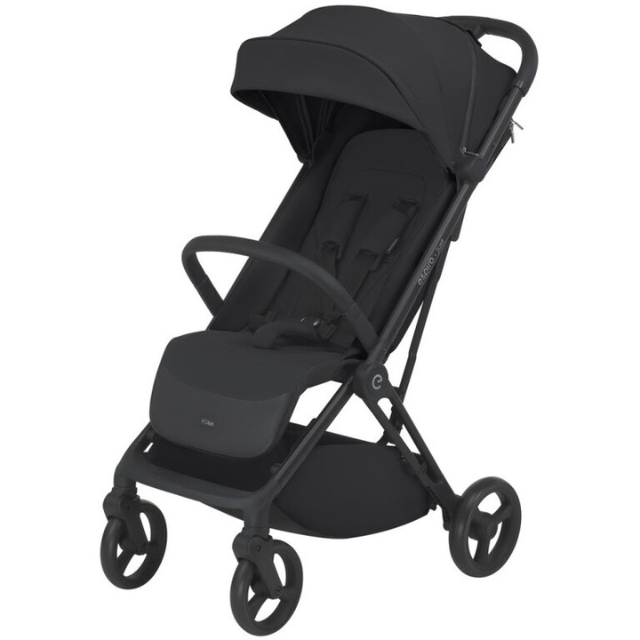 Детска количка Espiro Just, 22 кг, слънцезащита UPF50+, черна
