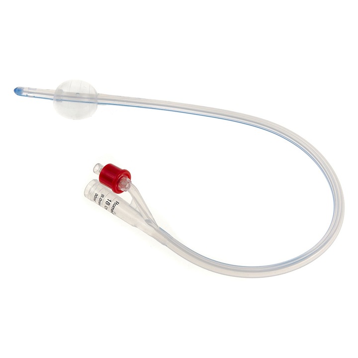 Sonda foley 2 cai Romed, ch-18, silicon 100%, balon cu o capacitate de 20ml