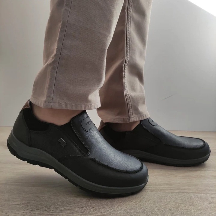 Pantofi Casual Barbati Rieker 03651-00 Negri - Black, Negru