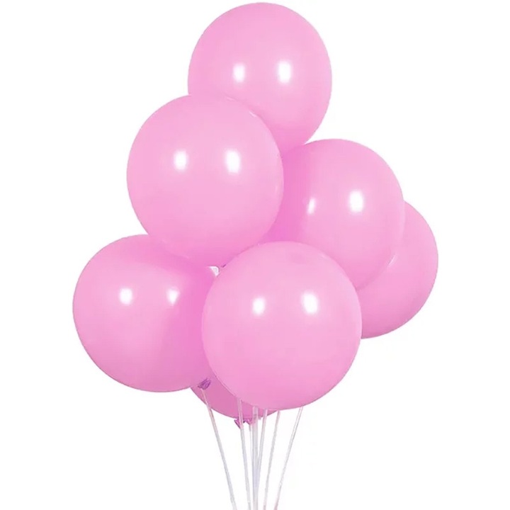 Baloane latex lucioase, de 12 cm, Rose red, 10 buc