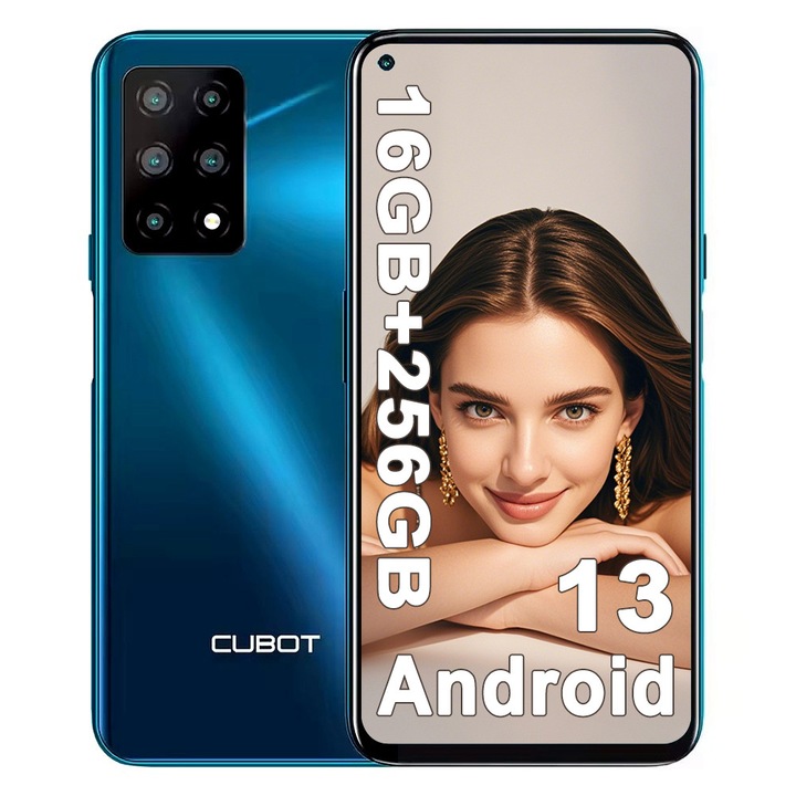 CUBOT X30P mobiltelefon, 4G, 6,4" FHD+, 16 GB RAM, 256 GB, Android 13, zöld