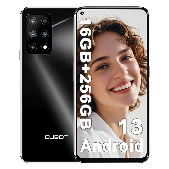 Мобилен телефон CUBOT X30P, 4G, 6.4" FHD+, 16GB RAM, 256GB, Android 13, Черен