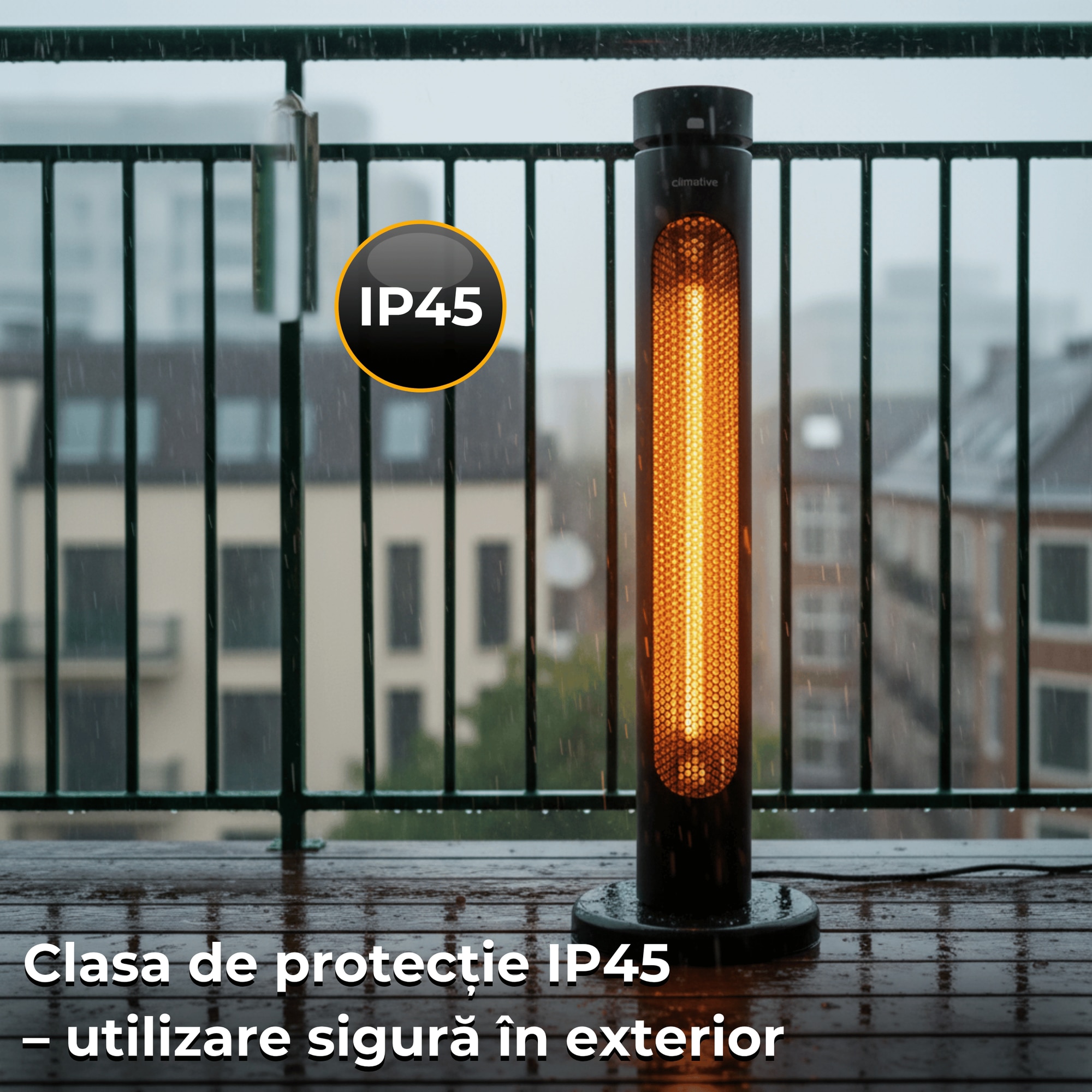 Ip45 Radiator Radiator cu infrarosu, Climative, IRH-20 AURA, 2000 W, 8 trepte putere ...