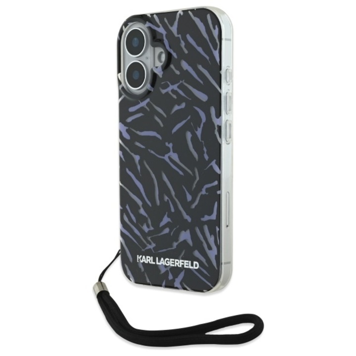 Защитен калъф за iPhone 16 Plus, V47, Lexgard, Plum Violet Zebra с шнур