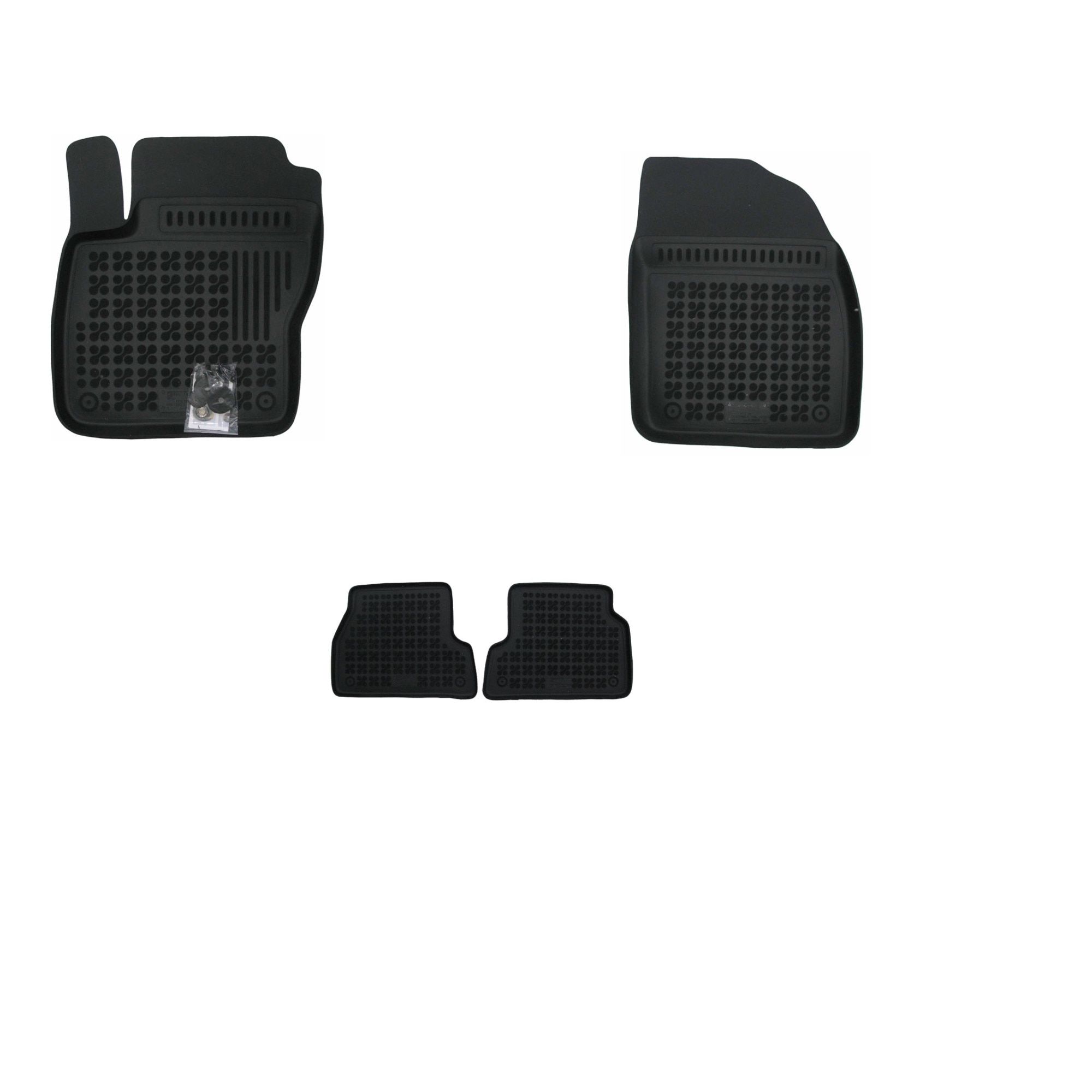 Covoare cauciuc Ideal-store, stil tavita FORD FOCUS II 2004-2010, alaturi de odorizant auto cadou