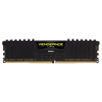 Memorie Corsair Vengeance LPX 4GB DIMM, DDR4, 2400 MHz, CL 14, 1.2V, XMP 2.0, Black Memorie Corsair Vengeance LPX 4GB DIMM, DDR4, 2400 MHz, CL 14, 1.2V, XMP 2.0, Black