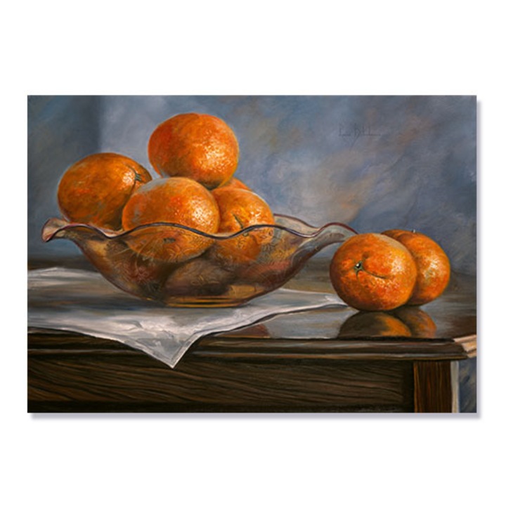 Narancs csendélet - Vászonkép, 75 x 100 cm