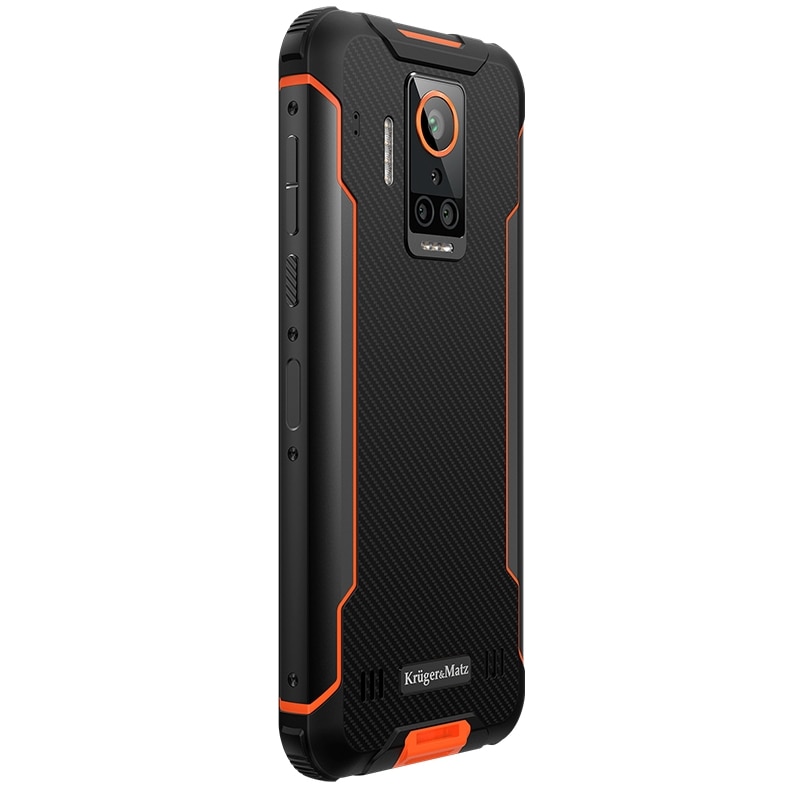 Telefon Mobil Kruger&Matz Drive 10, Procesor MediaTek Helio G85, Capacitive touchscreen 6.49", 6GB RAM, 128GB Flash, Camera Tripla 108 + 8 + 8 MP, 4G, Wi-Fi, Dual SIM, Android (Negru/Portocaliu)