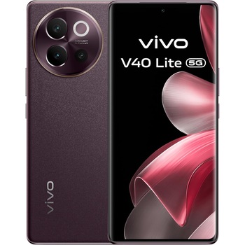 Telefon mobil Vivo V40 Lite, 8GB RAM, 256GB, 5G, Classy Brown Telefon mobil Vivo V40 Lite, 8GB RAM, 256GB, 5G, Classy Brown