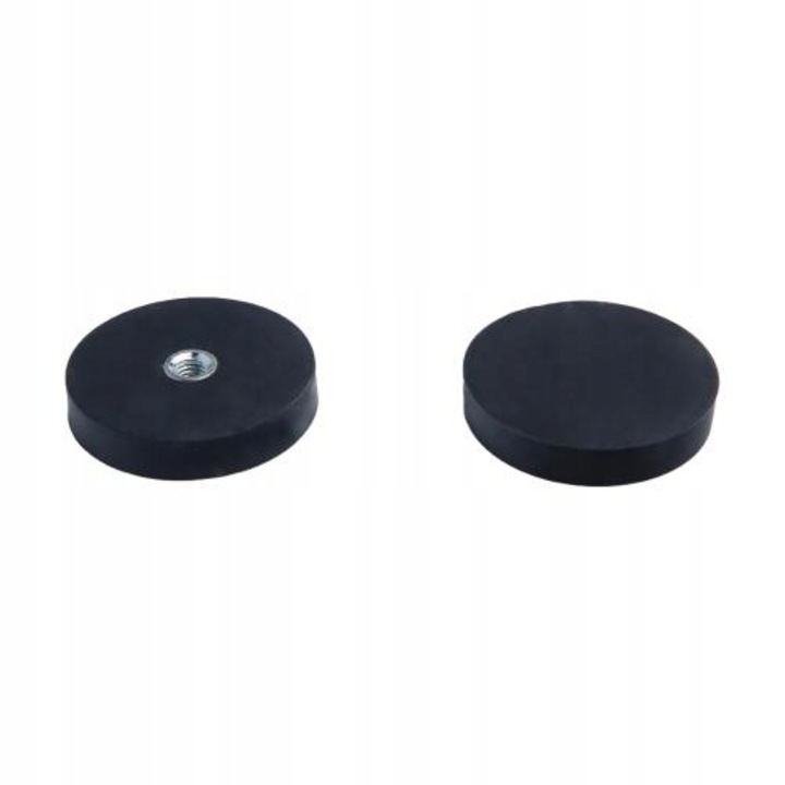 Set 5 Suporturi, Top Magnesy, magnetic din cauciuc 36x7mm, filet interior M5