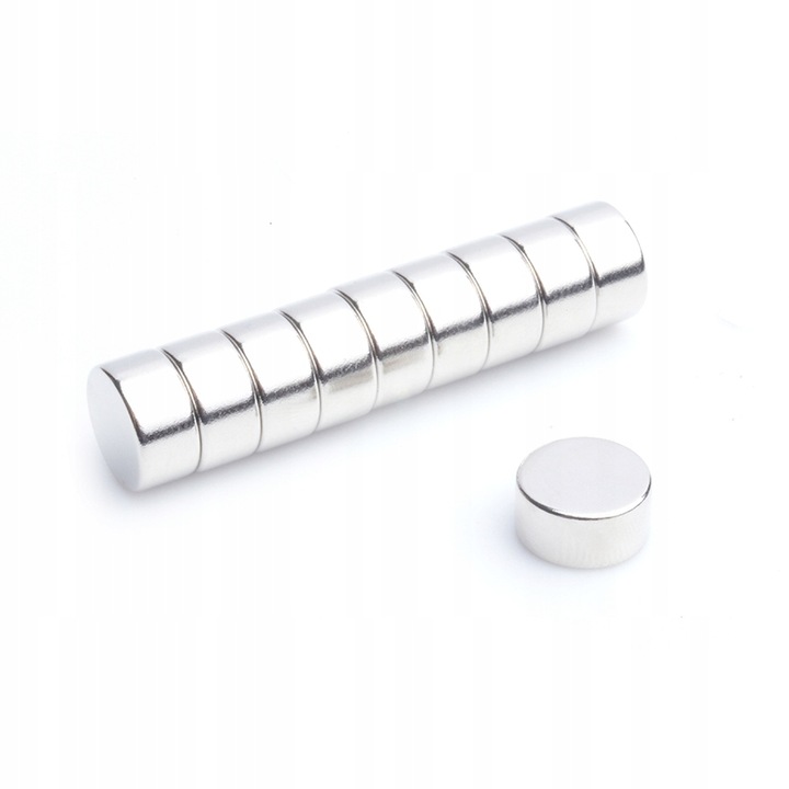 Magnet cilindric din neodim MW 10x6mm, N38, set de 25 buc, Top Magnesy