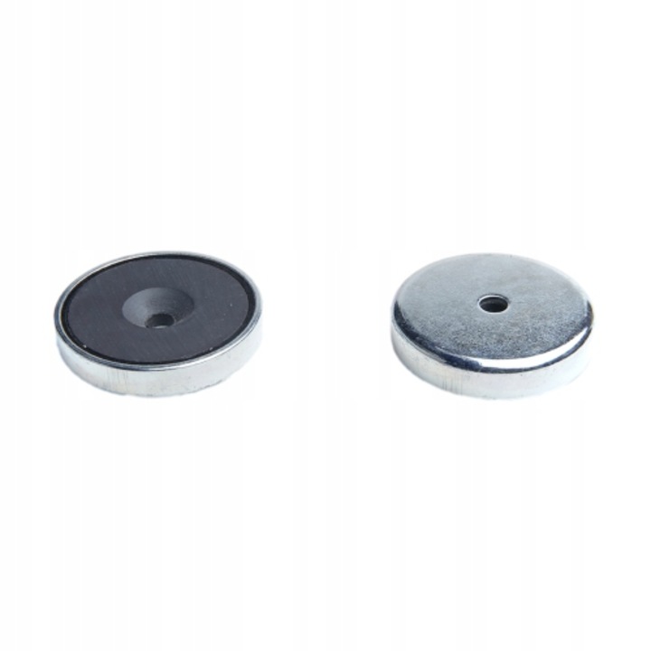 Suport magnetic din ferita UM 40x8mm cu orificiu pentru surub, set de 5 bucati, Top Magnesy