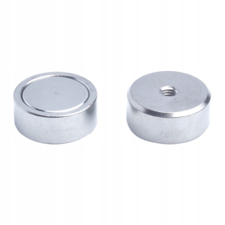 Set 10 suporturi magnetice neodim, Top Magnesy, 19x8mm, M4, capacitate 12kg, zincat
