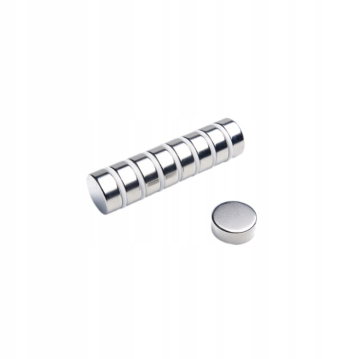 Set 5 magneti neodim, Top Magnesy, 20x8mm, Nichel/Cupru, 9.57kg