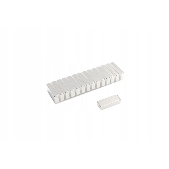 Set 100 magneti neodim, Top Magnesy, 25x10x5mm N38, nichelat