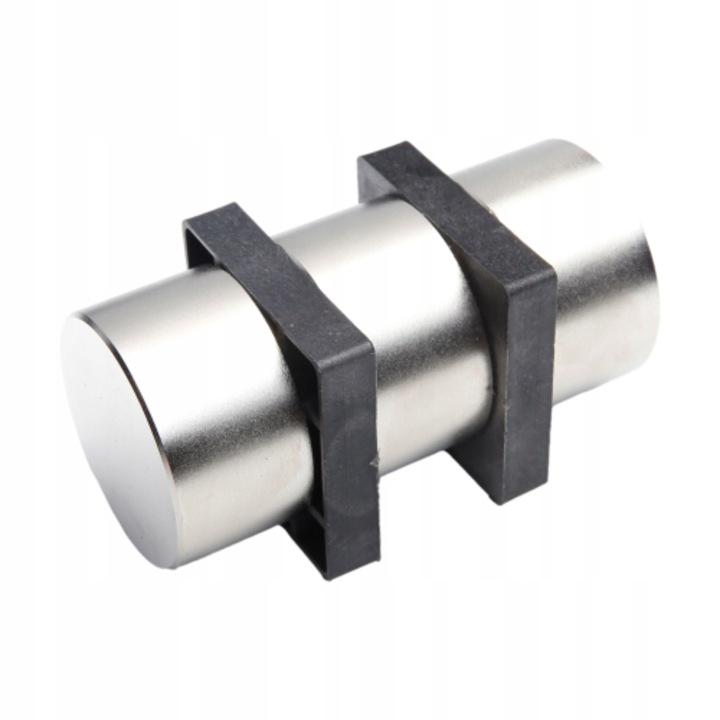 Set de 2 magneti din neodim, Top Magnesy, 45x25mm, Nichel, Argintiu/Negru, Capacitate 75kg