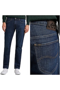 Blugi Barbati, Lee, Daren Zip Fly, W31-L32, 100% Bumbac, Fermoar, Lungi, Talie Medie, 5 Bunzuare, High-Quality, Albastru