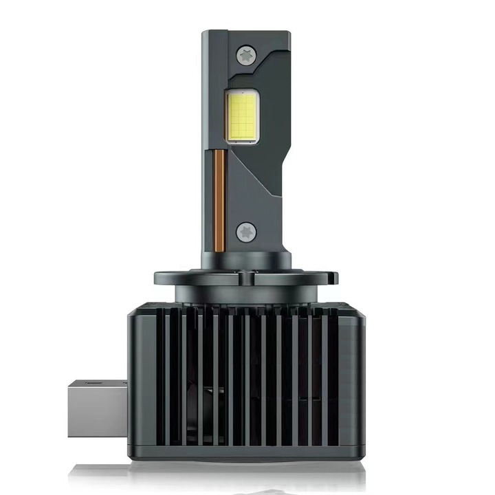 Set de 2 becuri LED D1S, 70W, 12.000 lm, 6000K, tuburi de cupru, radiator aluminiu