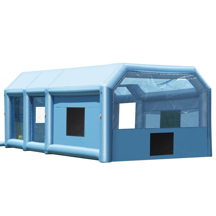 Камера за боядисване, надуваема, 2 x духалки, 750/1000W, външни размери 12 x 5 x 4 m