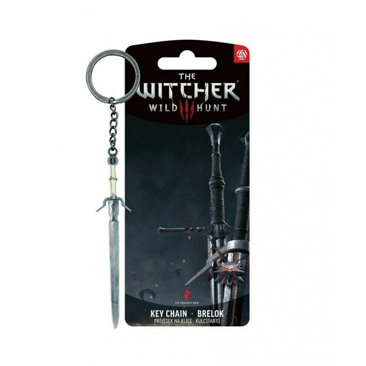 Kulcstartó Ciri Sword The Witcher 3, Good Loot, 71x163 mm, fekete/ezüst