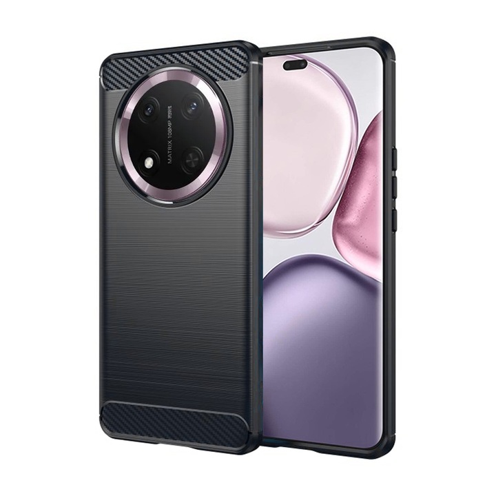 Кейс за Honor Magic 7 Lite Carbon Liquid Silicone Black