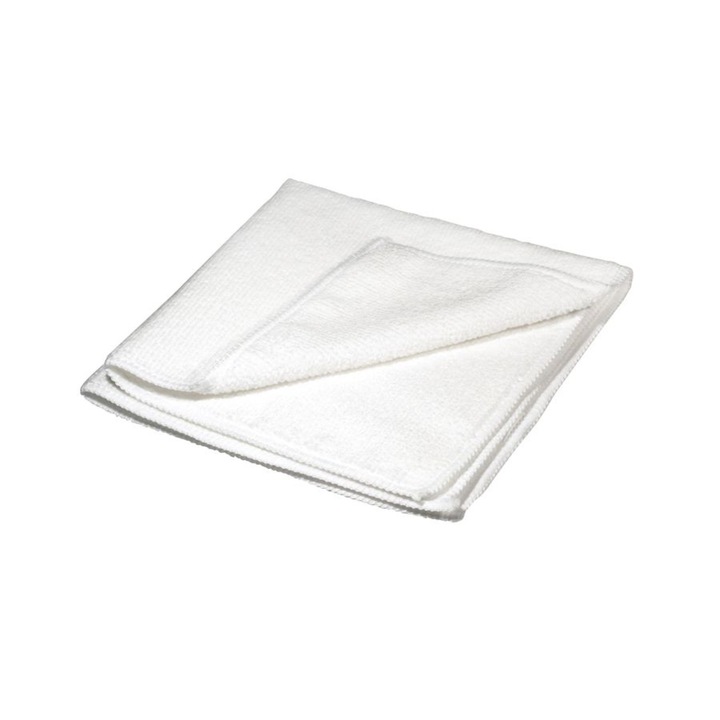 Кърпа за кола Kaja, микрофибърна, бяла, 40 x 40 см - Кърпа за почистване на кола, абсорбираща, идеална за бърсане на стъкло, пластмаса, хром и тапицерия на автомобил