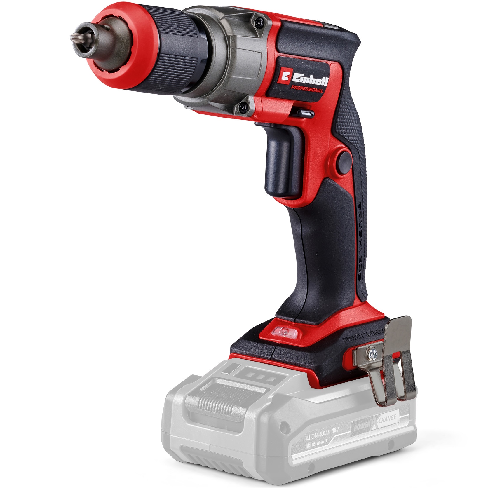Masina de insurubat pentru gips-carton pe acumulator Einhell Professional TP-DY 18 Li BL - Solo Power X-Change, 18 V, 5000 rpm, motor fara perii, functionare continua, fara acumula