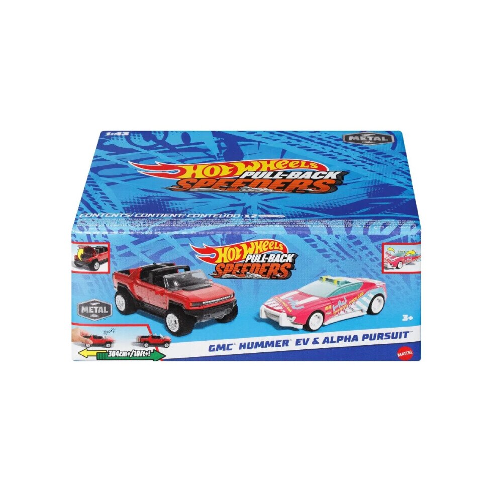 Masinuta Hot Wheels Pull-Back Speeders - Dodge Challenger R/T Skat