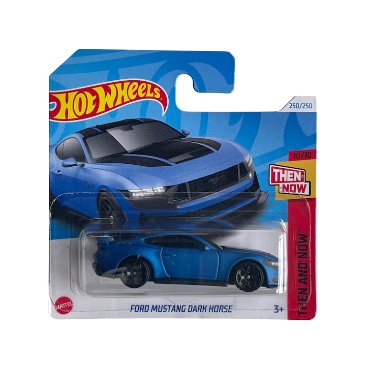 Hot Wheels Ford Mustang Dark Horse autó, kék, 1:64