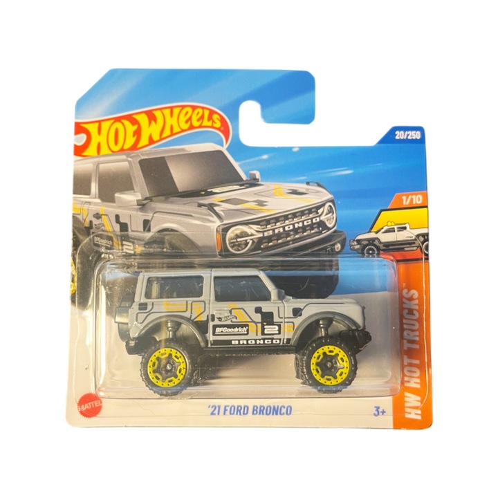 Hot Wheels '21 Ford Bronco autó, szürke, 1:64