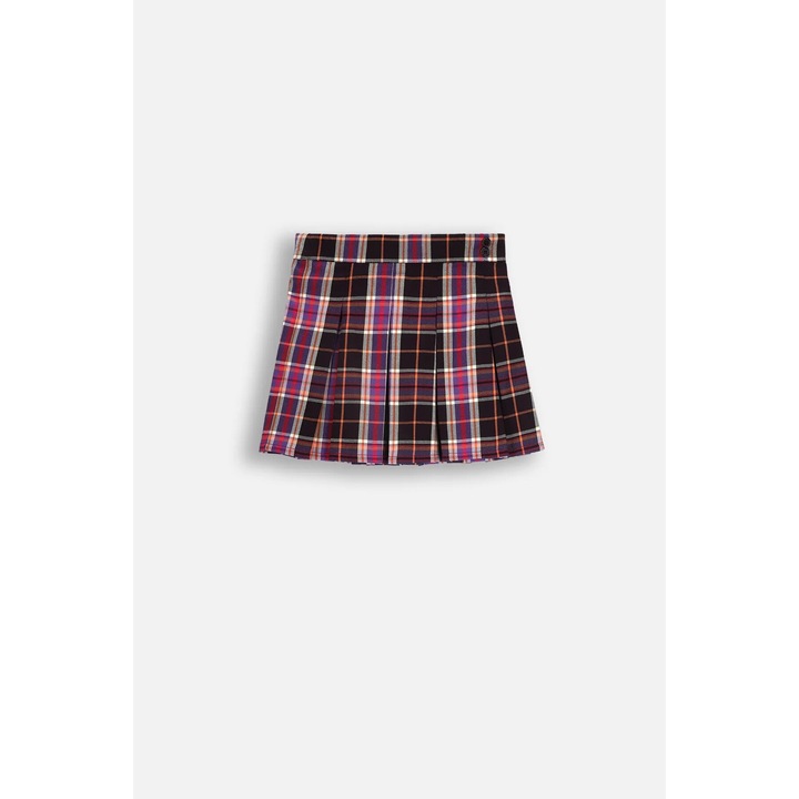 Плисирана пола Coccodrillo, кариран модел, многоцветна, полиестер, за момичета