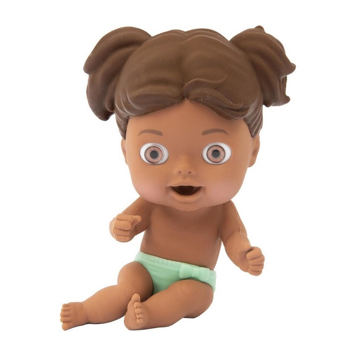 Papusa mini neagra Ciccioemily cu scutec detasabil si functie de pipi, Cicciobello