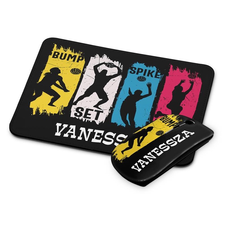 Röplabdás vezetéknélküli egér és egérpad Vanessza