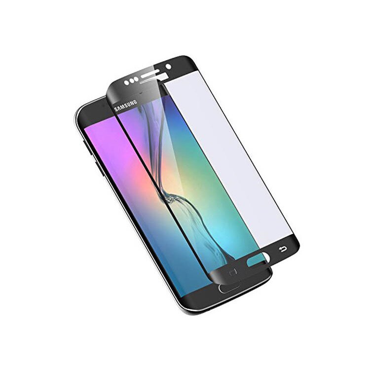 Folie sticla, ecran complet, Samsung S6 Edge, Negru