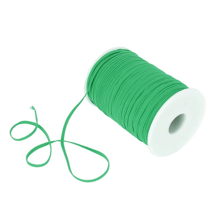 Snur elastic de 50 m, 0,1 inci latime, moale, flexibil, nailon, respirabil, lavabil, sir pentru margele artizanale.