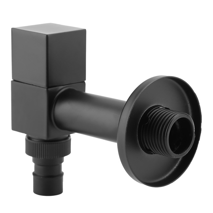 Robinet de spalatorie din alama neagra Mmgoqqt, G1/2, montare pe perete, pentru apa rece