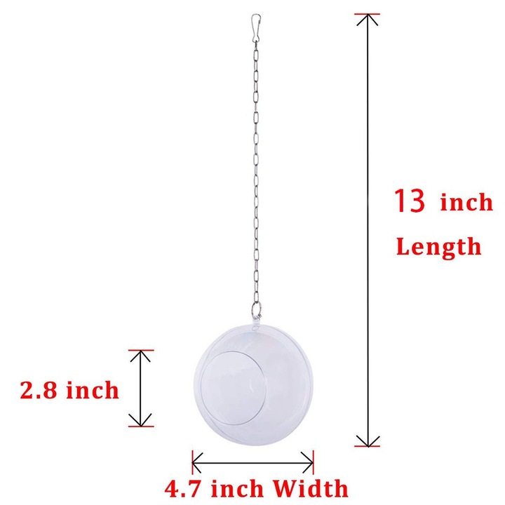 Madáretető játék, Mmgoqqt, gömb alakú, műanyag