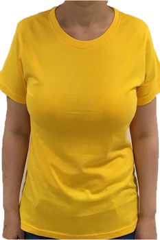 Tricou femei, INDEEWAY, bumbac 100% - galben, Galben Tricou femei, INDEEWAY, bumbac 100% - galben, Galben