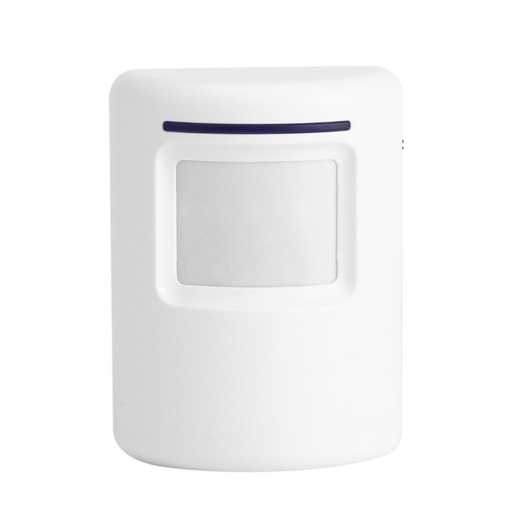 Sonerie wireless cu senzor infrarosu, 1 transmitter si 2 receptoare, 38 melodii, 110V-240V, alb