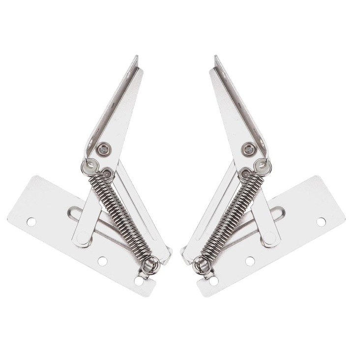 Mmgoqqt 2 darabos rugós ajtópánt készlet, Acél, 90 fok, 8 mm, Ezüst