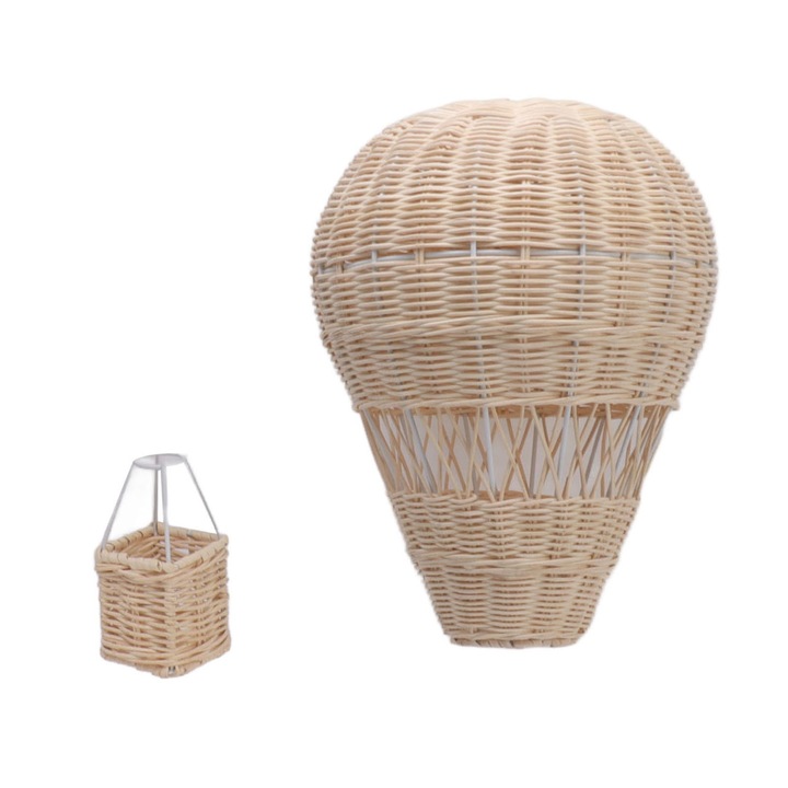 Balon cu aer cald, din rattan, 31cm, pentru camera copii