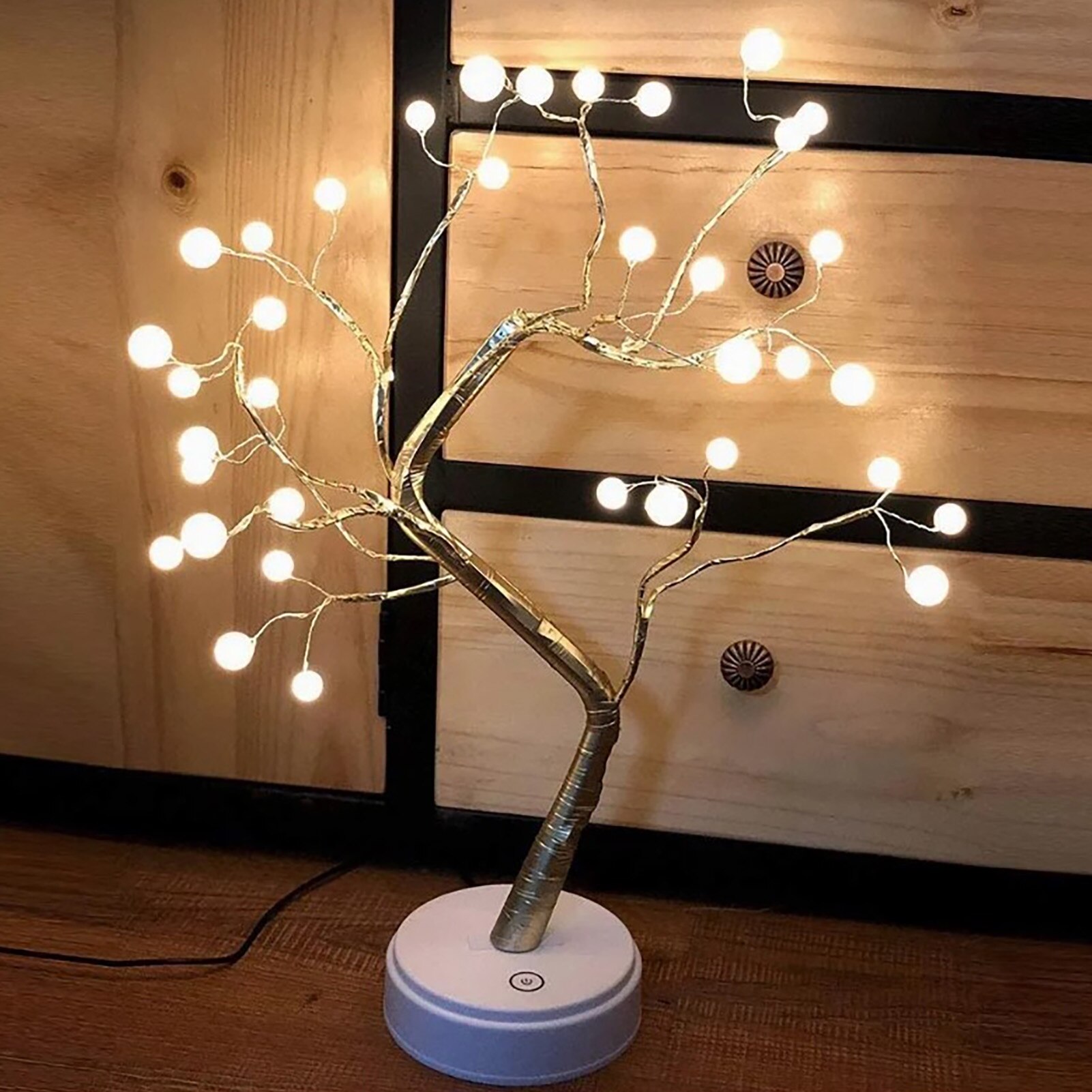 Lampa Bonsai cu 36 LED-uri, Mmgoqqt, stil nordic, lumina calda