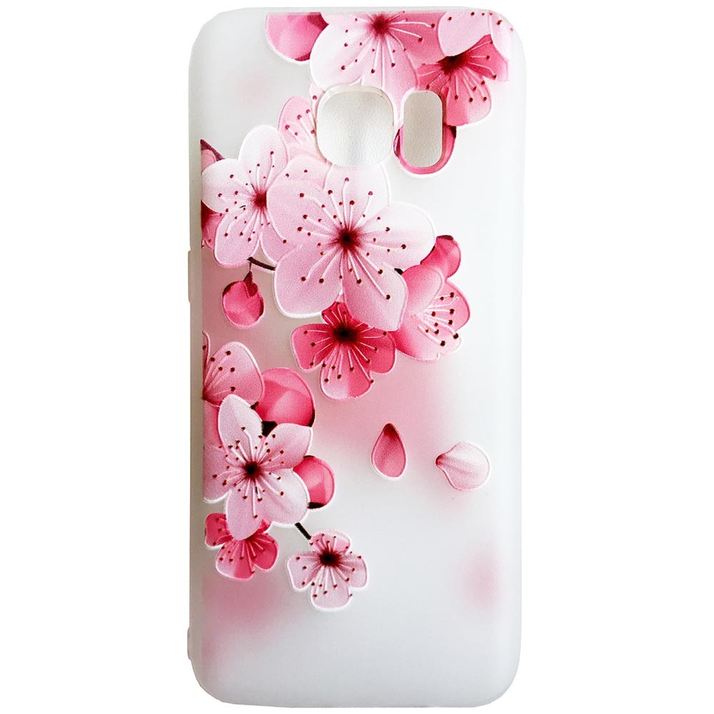 Husa de protectie pentru Samsung Galaxy S8 Plus, 3D Relief, Pink Flower, Silicon
