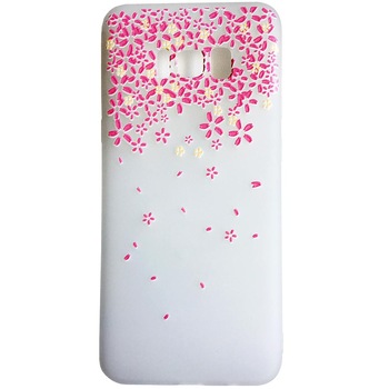 Husa de protectie pentru Huawei P10, 3D Relief, Leaf Pink, Silicon Husa de protectie pentru Huawei P10, 3D Relief, Leaf Pink, Silicon