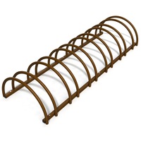 Rastel suport stradal bicicleta cu 6 sloturi -model 0022-6 Maro